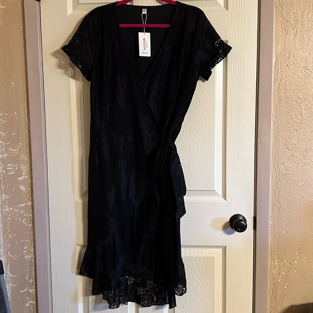 Elegant Black Wrap Dress